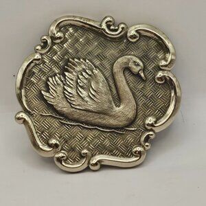 Vintage SCHWANS Dairy Metal Plate Plaque Dairy Emblem Award 2.5" Medallion